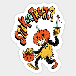 Stick or Treat Sticker